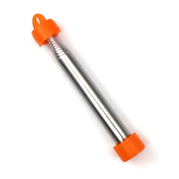 Fickblåsbälg Eldblåsningsrör Rostfritt Stål Hopvikbar Eldblåsningsrör För Öppen Spis BBQ Lägereld Blåser Luft I Eld Resor, 3 Stycken, Orange