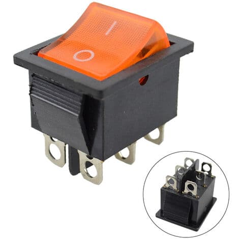 2 røde tænd/sluk vippekontakter (6 fod, orange)