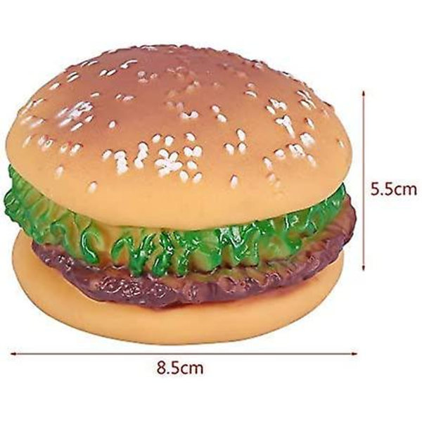 1 St Ljudleksak Hamburgare Tuggleksaker Kreativ Matformad Kvittrande För Valp Hund Barn Vuxen