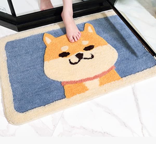 Halkskyddad badrumsmatta Akita Inu 45*65cm,