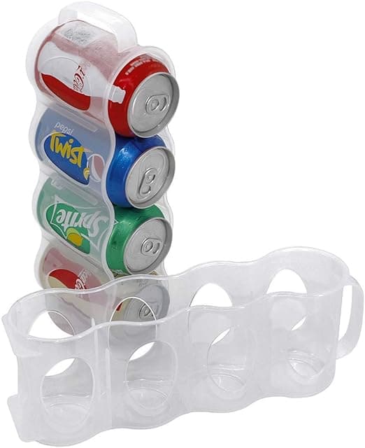2 klare plastskinner til kjøleskap på bærbar brusboks