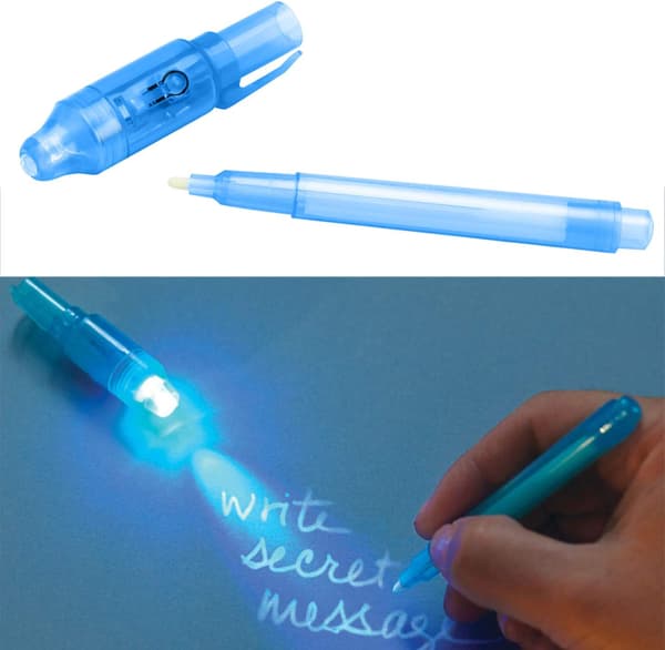 14 stk. 7 Farver Usynlig Blæk UV Magic Lys Pen Bred Spids UV