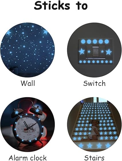 Loftsstickers til børn, fluorescerende stickers til børn