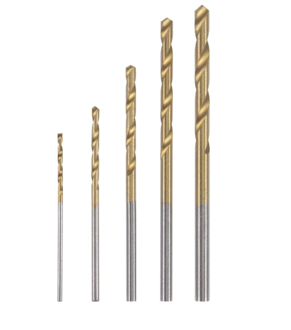 5 stk (1,0-1,5 mm) bor i rustfrit stål