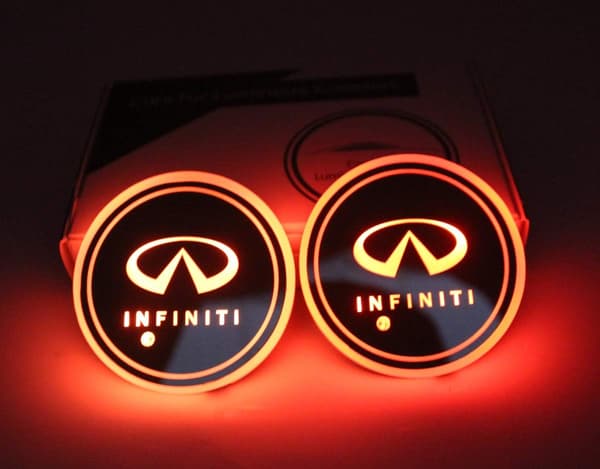 Nummerskyltsram X 2st LED Bilmugghållare för Infiniti, 7