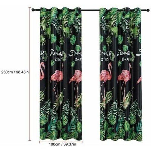 Verho Pimennysverho Sininen Trooppinen Sademetsä Banaani Lehti Rei'itetty 100*250CM Tyyppi A
