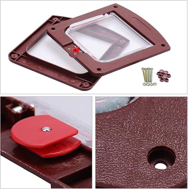 1 stk. Hvalpeflap, Flyv med Katteflap, 4-vejs Lukning, Kat
