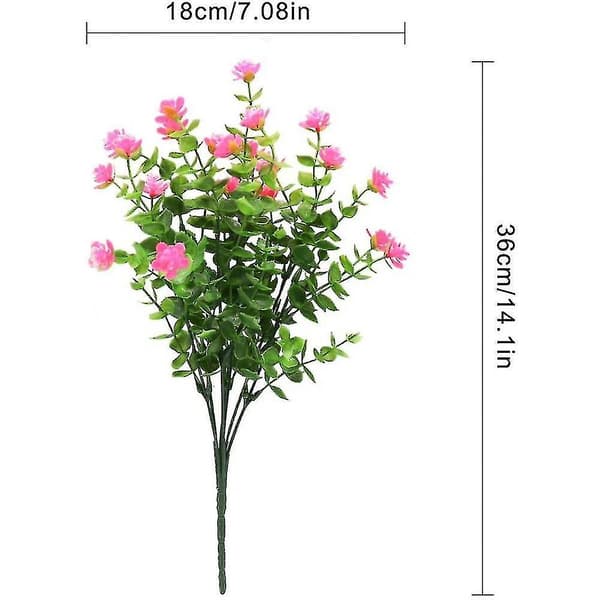 4 st konstgjorda Eucalyptusblommor Bukett Växter Grönska, UV-resistent Falsk Eucalyptus