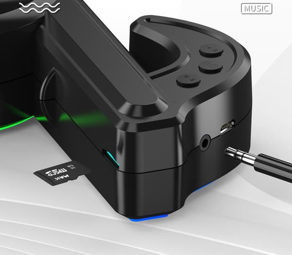 Bluetooth-højttaler, lille skrivebordslyd, trådløs farverig RGB-belysning (den sorte),