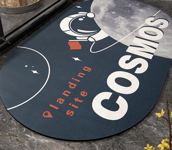 40*60 cm Oval Badeværelsesdør Absorberende Gulvmåtte til Landingspunkt,