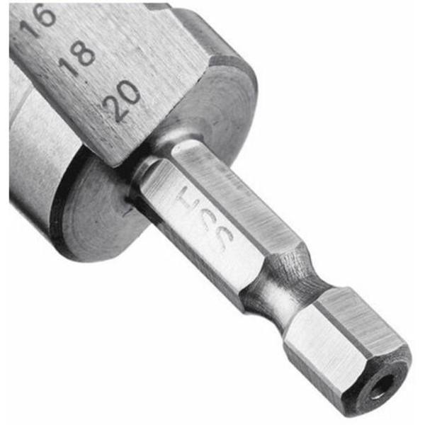 Stegborr, 4 st HSS Metallkoniska Borr 4-12/20/32mm Stegborr Stål Konisk Triangelborr