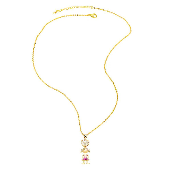 Halsband Present Till Mamma Zirkon Hjärta Stud Mode Smycken Ac8274 B