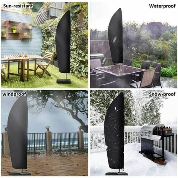 Beskyttelsesbetræk til cantilever parasol 2 til 4 m 210D Oxford stof Støv- og UV-bestandig 280 x 30/81/46 cm