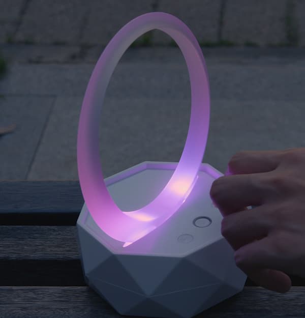 Natlys bluetooth-højttaler, smart trådløs farverig bluetooth-højttaler til hjemmet (pink)