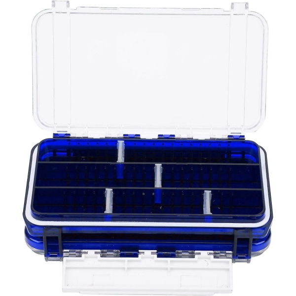 Tackle Box Organizer Fiskesæt Kasser Portable Fiskesæt Kasser Transparent Fiskesæt Opbevaringskasser (Transparent Blå)