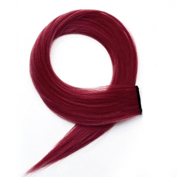 Långt rakt hår bit hög temperatur tråd utan spår Matt monokrom mode peruk för kvinnor Raspberry Red