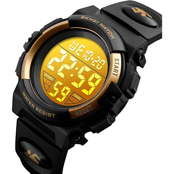 Barnklocka Digital Sport Vattentät Elektronisk Barnklocka Alarmklocka 12/24 H Stoppur Kalender Pojkflicka Armbandsur