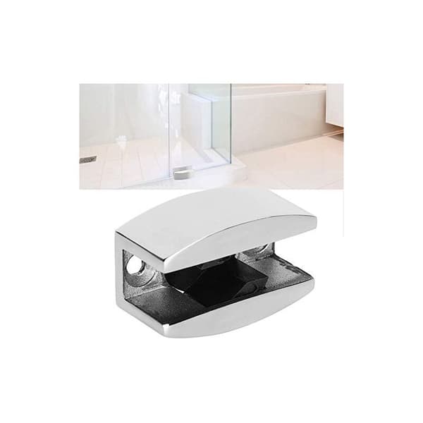 50x23mm Glas Skydedørsguide, Gulvrulleføring i Rustfrit Stål Oscillation Stop til Rammeløse Glas Skydedøre (Belyst)