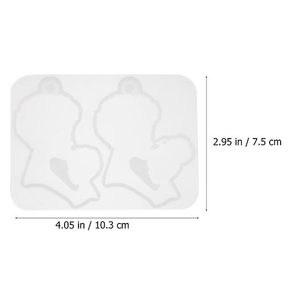Nyckelringsformar i silikon, nyckelring i silikon för resin, målningskonst, resinform