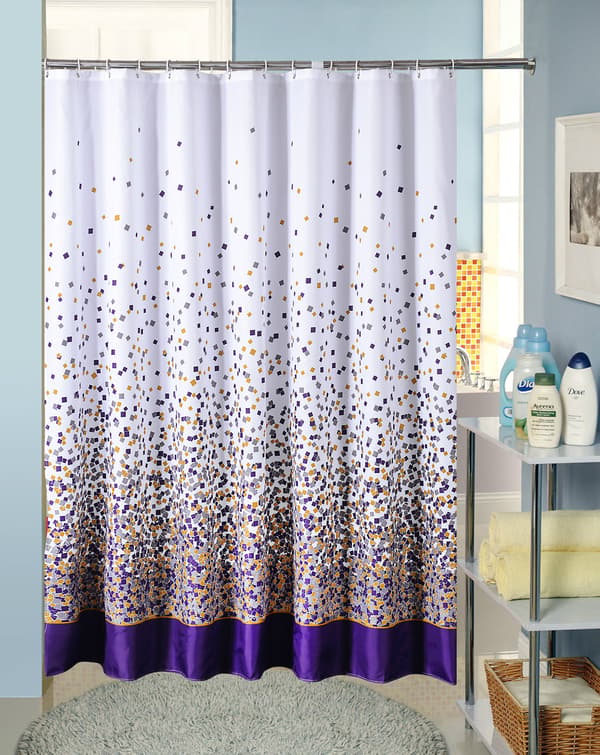 Vanntett polyester dusjforheng til bad 120 bred * 180 høy CM,