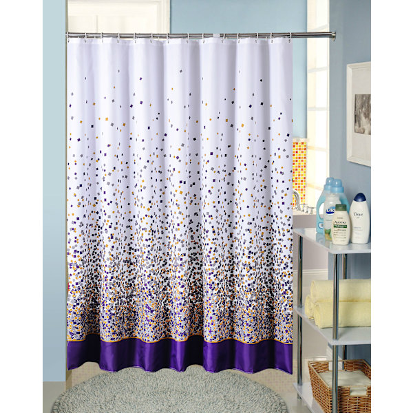 Vattentät polyester duschdraperi för badrum 180 bred * 180 hög CM