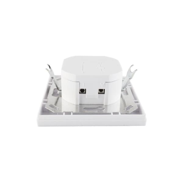 Indendørs Bevægelsesdetektor, Nedfældet Vægmontering, Egnet LED, Infrarød Sensor, Programmerbar, Rækkevidde 9m/140° 80x80x45mm