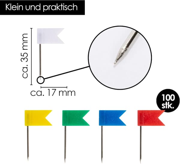 Markeringspinde 400 Styk 5 Farver Vejkort Push Pin Markering