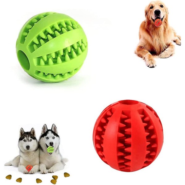 Hundboll, hundleksaksboll, hundtuggbollsleksak, interaktiv leksaksboll, för små, medelstora, stora hundar, 5 cm naturgummi, tandrengöring, hundleksak, hundlek