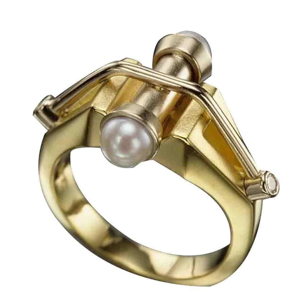 Fashionabla kvinnor kubisk zirkonia inlagd geometrisk fingerring fest smycken present 2 US 7