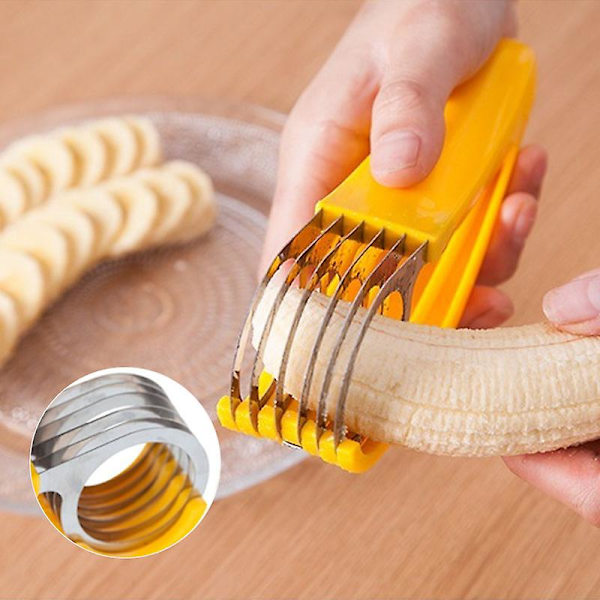 Kjøkken Rustfritt Stål Banan Rivjern Multifunksjonell Frukt Grønnsak Gadgets Pølse Skjærer Salat Verktøy Kjøkken Tilbehør
