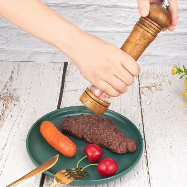 2-pack (antik) salt- och pepparkvarnar, stor kapacitet salt
