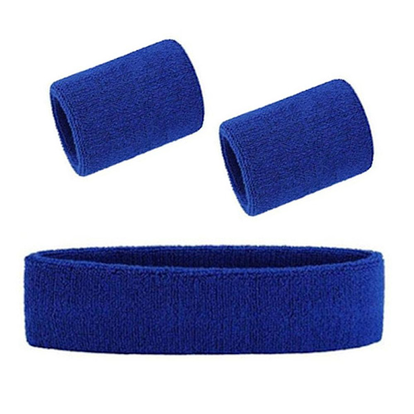 Svettbands för män & kvinnor Terry Cloth Fukttransporterande för Sport, Tennis, Gym, Träning