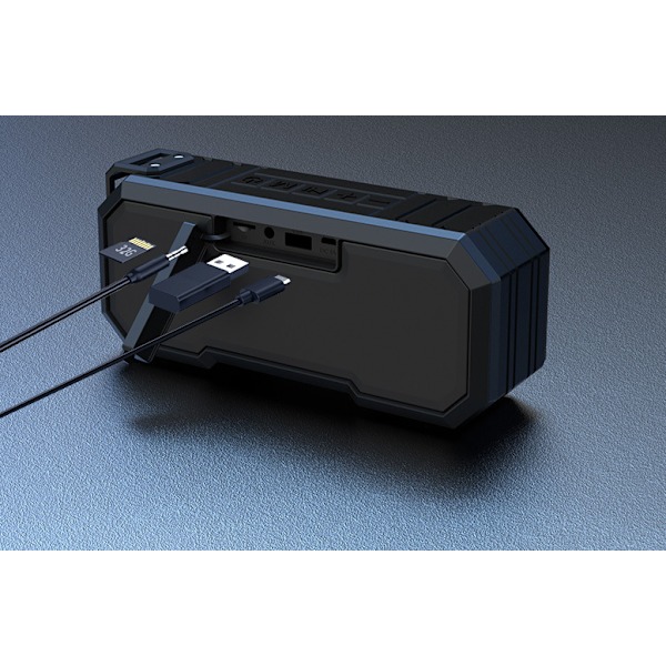 Langaton Bluetooth-kaiutin, IPX7 vedenkestävä ja värikäs valosound (Vaaleansininen)