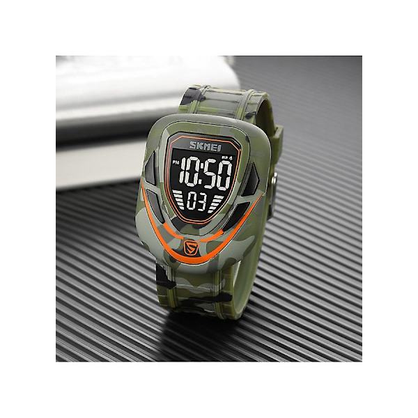 Herrar Mode Utomhus Sport Multifunktion Alarm 5 Bar Vattentät Digital Klocka 1833