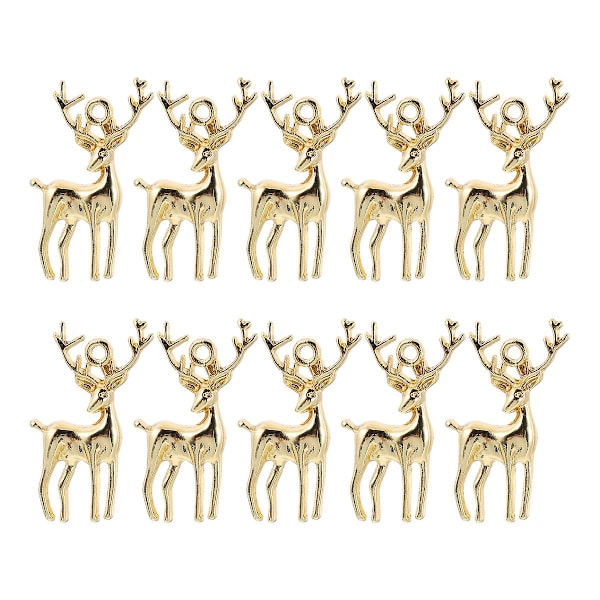 12 st julmotiv Charm i legering, hjortfigur, jul-DIY-charm