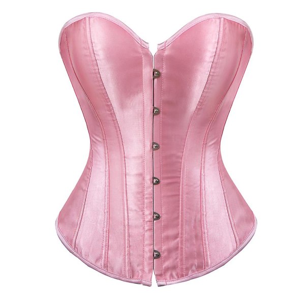 Enkel Elegant Brudekjole Bryllup Korsetter Og Bustiers Top Corselet Overbust Lingeri Korset Push Up Bustiers Til Kvinder Slankende Pink 4XL