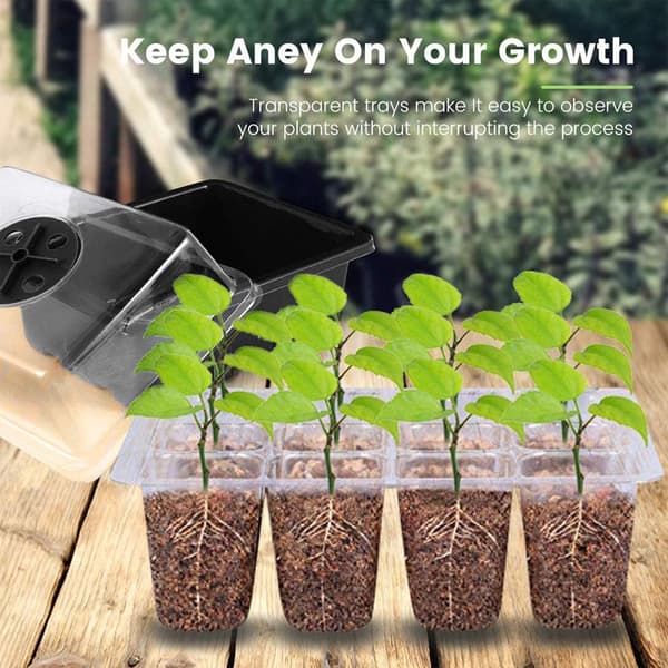 Grønt Mini Drivhus for Planter, 3 Stykker 36 Celler Innendørs