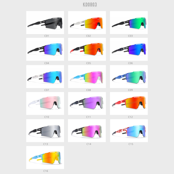 KDEAM Solbriller for sykling, polariserte, UV400, utendørs C10