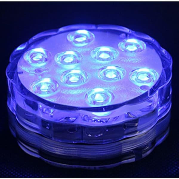 Vanntett Neddykbar 10 LED RGB Lys