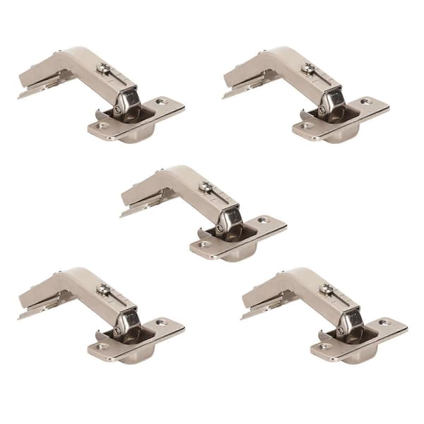 5 stk. hydraulisk bufferhængsel, udskiftning, langsom lukning, rustfrit stål, rammeløse skabsdørhængsler til skabsdøre