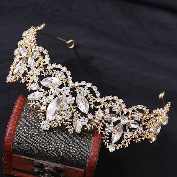 Kronen Smykker Brudesmykker Enkle Alloy Diamant Brudekjole Smykker All-match KC Gold And White Diamonds