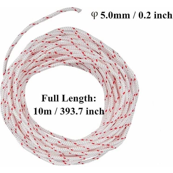 Træktov 5,0 mm Nylontov 10 m Til Stihl Husqvarna Echo Mcculloch Homelite Plæneklipper