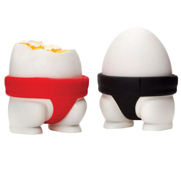 Äggkopp, 4-pack Silikongel Äggkopp Sumo Äggkopp Set
