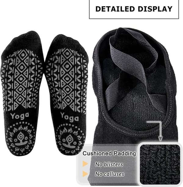 2 par frottésockor yoga strumpor båtstrumpor bomullsstrumpor prickiga