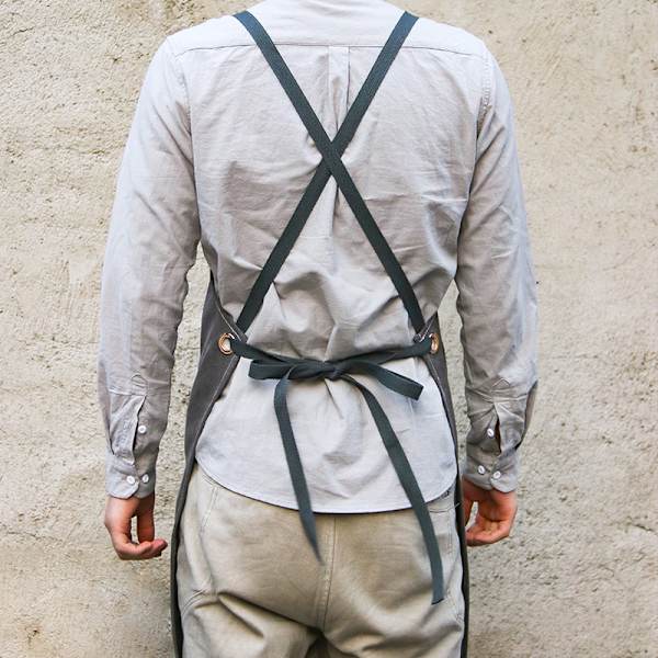 Denim-kangaskääntöliina maidotee-kahvila leivonnaiset leipomo manikyyri ravintola miehet ja naiset työvaatteet (sininen, 47 cm)