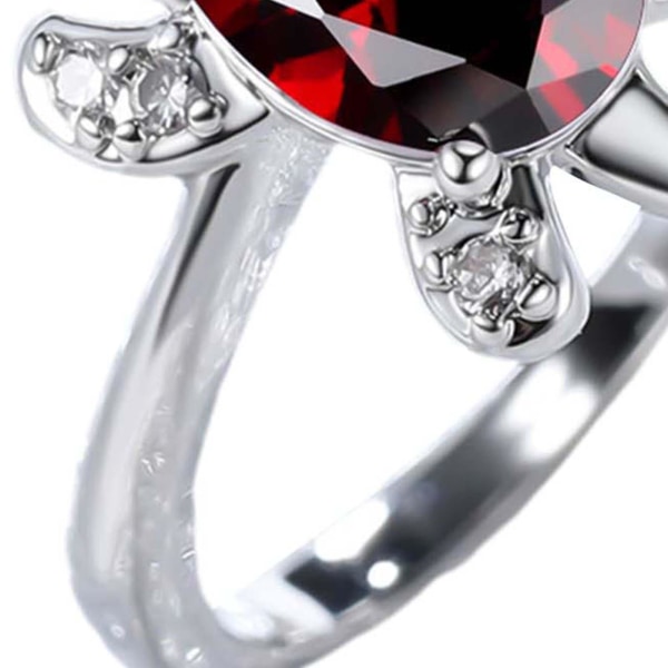 Par ring skilpadde form rhinestones smykker utsøkt lys glans ring for forlovelse Multicolor US 10