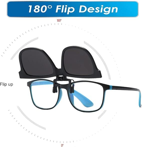 1 stk. Clip-on solbriller polariserte Junior Clip-on solbriller over