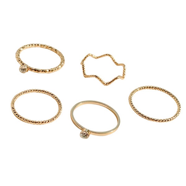 5 st/3 st Fingerringar Blank Glans Slitstark Kompakt Kvinnliga Stackbara Tumringar Mode Smycken Tillbehör 5pcs