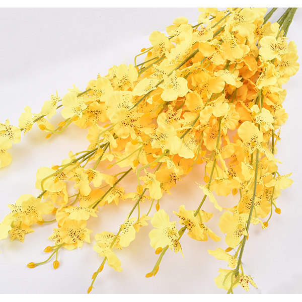 5 stk. gule kunstige blomster,