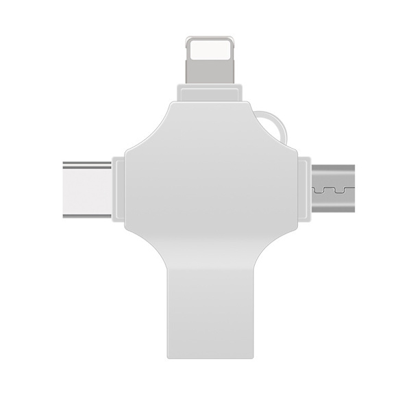 U-Disk Metall 4-i-1 Silver (16G-2.0)